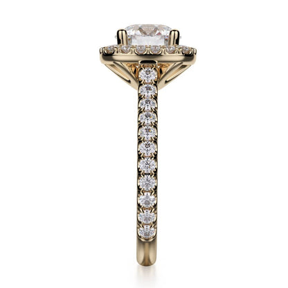 Michael M Halo Cushion Engagement Ring