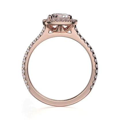Michael M Prong Round Engagement Ring