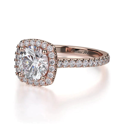Michael M Prong Round Engagement Ring