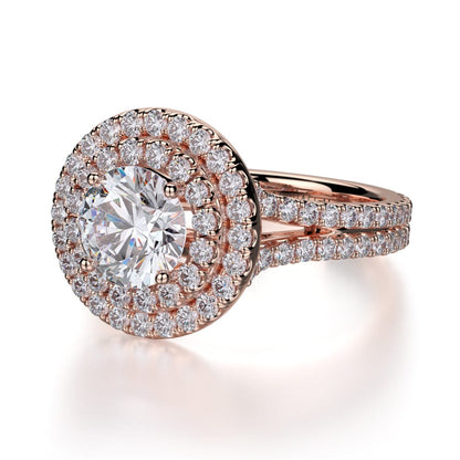 Michael M Prong Round Engagement Ring