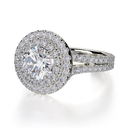 Michael M Prong Round Engagement Ring