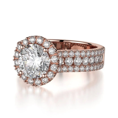 Michael M Prong Round Engagement Ring