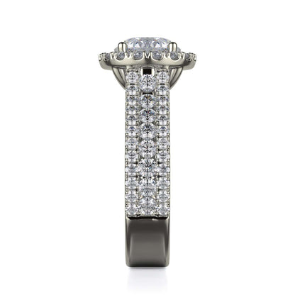 Michael M Prong Round Engagement Ring