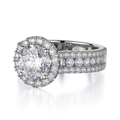 Michael M Prong Round Engagement Ring