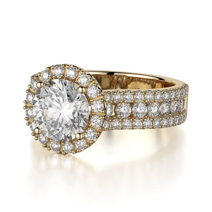 Michael M Prong Round Engagement Ring