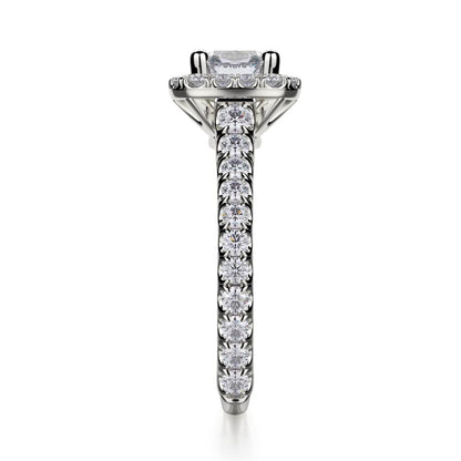 Michael M Prong Cushion Engagement Ring