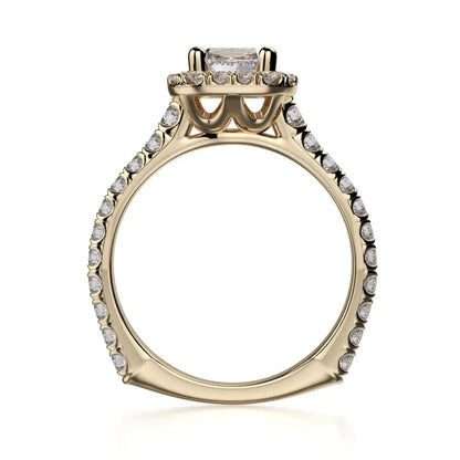 Michael M Prong Cushion Engagement Ring