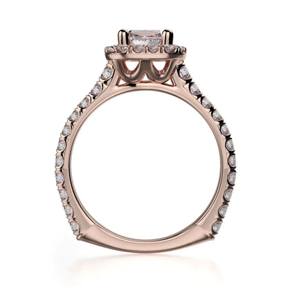 Michael M Prong Cushion Engagement Ring