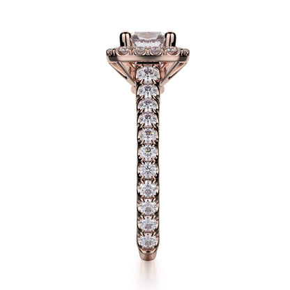 Michael M Prong Cushion Engagement Ring