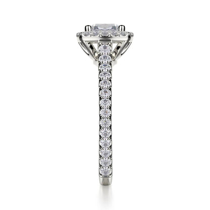 Michael M Prong Cushion Engagement Ring