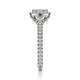 Michael M Prong Cushion Engagement Ring