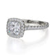 Michael M Prong Cushion Engagement Ring