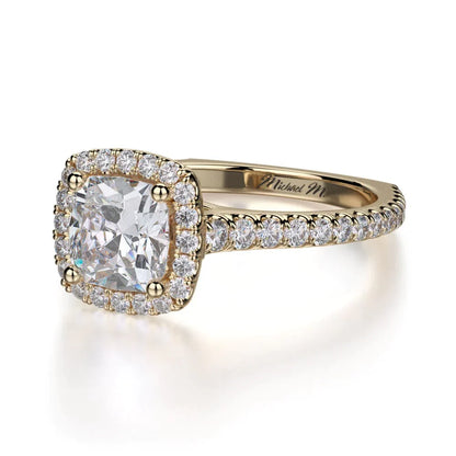 Michael M Prong Cushion Engagement Ring