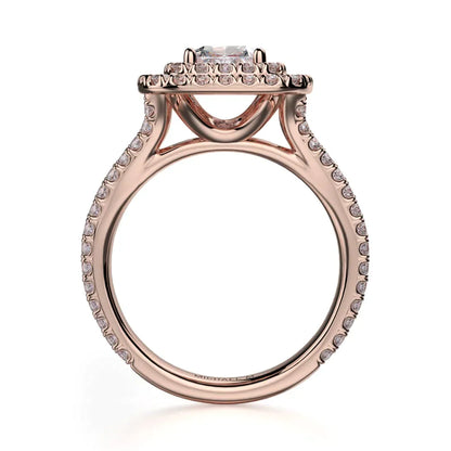 Michael M Prong Cushion Engagement Ring