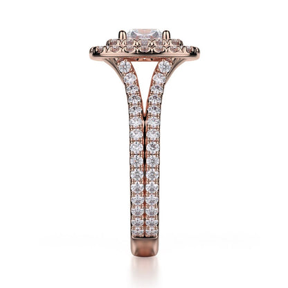 Michael M Prong Cushion Engagement Ring