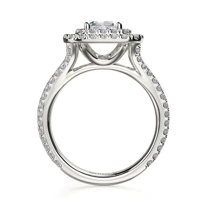 Michael M Prong Cushion Engagement Ring