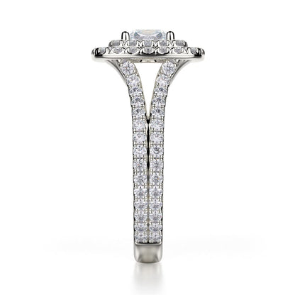 Michael M Prong Cushion Engagement Ring