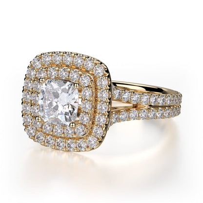 Michael M Prong Cushion Engagement Ring