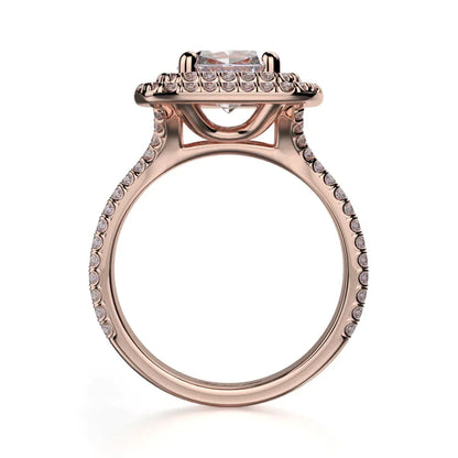Michael M Prong Cushion Engagement Ring