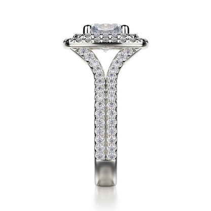 Michael M Prong Cushion Engagement Ring