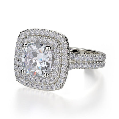 Michael M Prong Cushion Engagement Ring