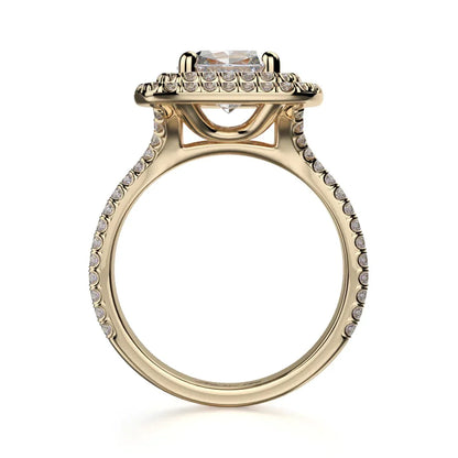 Michael M Prong Cushion Engagement Ring