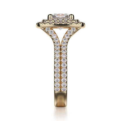 Michael M Prong Cushion Engagement Ring