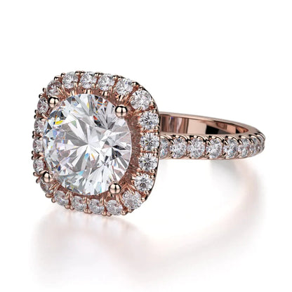 Michael M Prong Round Engagement Ring
