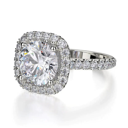 Michael M Prong Round Engagement Ring