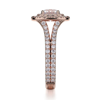 Michael M Prong Round Engagement Ring