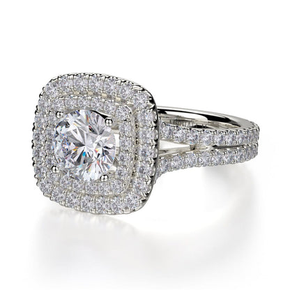 Michael M Prong Round Engagement Ring