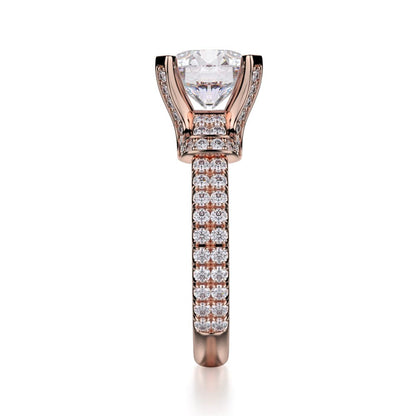 Michael M Prong Round Engagement Ring