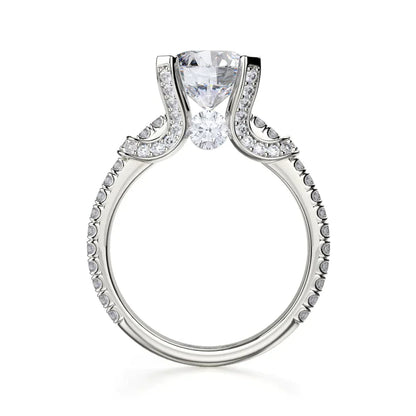 Michael M Prong Round Engagement Ring