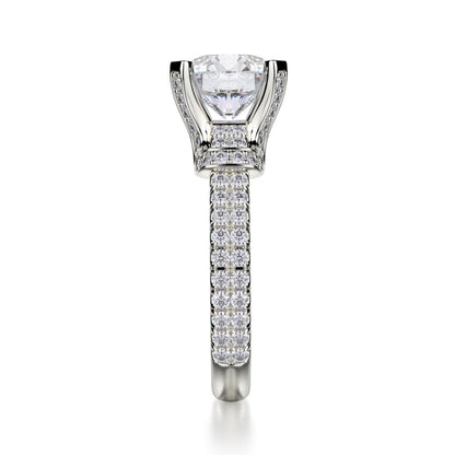 Michael M Prong Round Engagement Ring