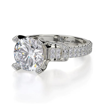 Michael M Prong Round Engagement Ring