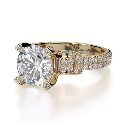 Michael M Prong Round Engagement Ring