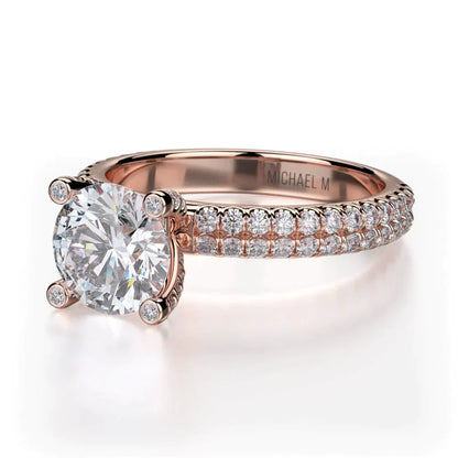 Michael M Bezel Round Engagement Ring
