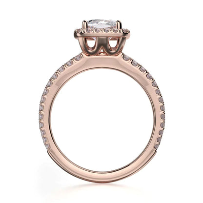 Michael M Prong Cushion Engagement Ring