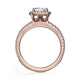 Michael M Prong Cushion Engagement Ring