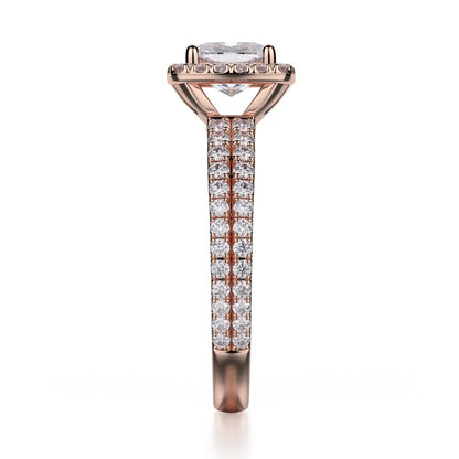 Michael M Prong Cushion Engagement Ring