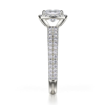 Michael M Prong Cushion Engagement Ring
