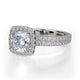 Michael M Prong Cushion Engagement Ring