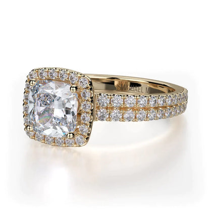Michael M Prong Cushion Engagement Ring