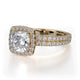 Michael M Prong Cushion Engagement Ring