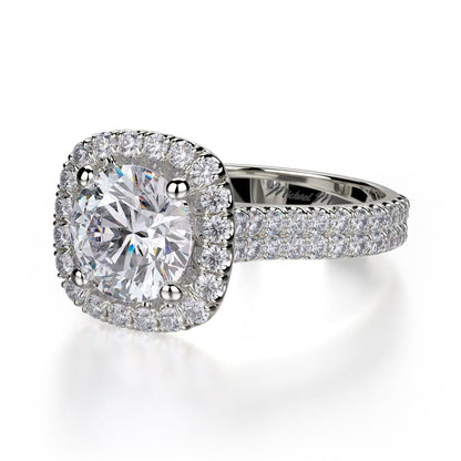Michael M Prong Round Engagement Ring