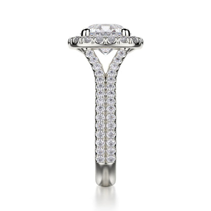 Michael M Prong Round Engagement Ring