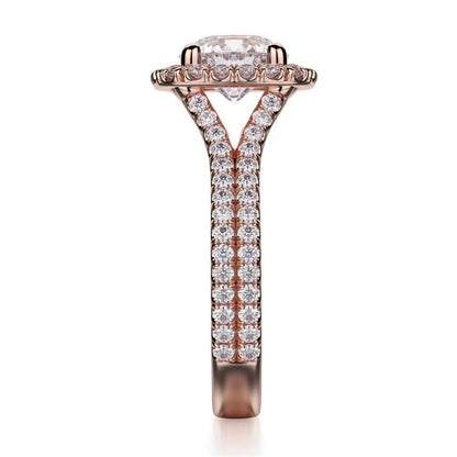Michael M Prong Round Engagement Ring