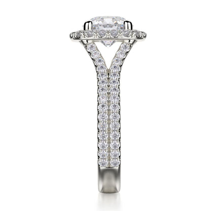 Michael M Prong Round Engagement Ring