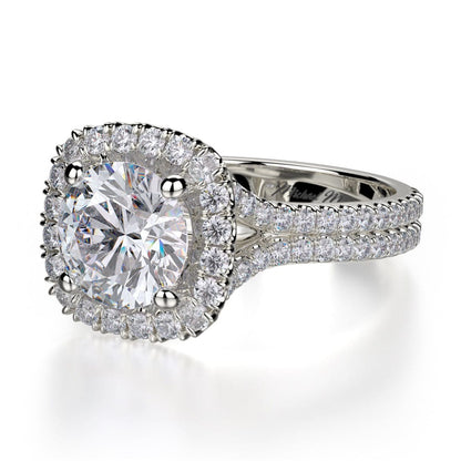 Michael M Prong Round Engagement Ring