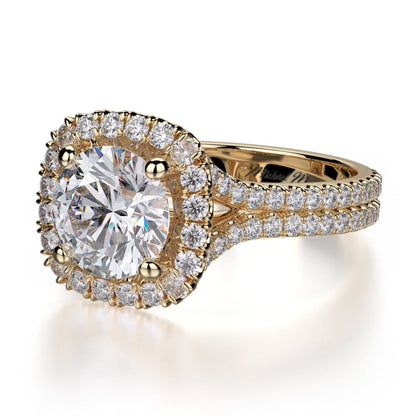 Michael M Prong Round Engagement Ring